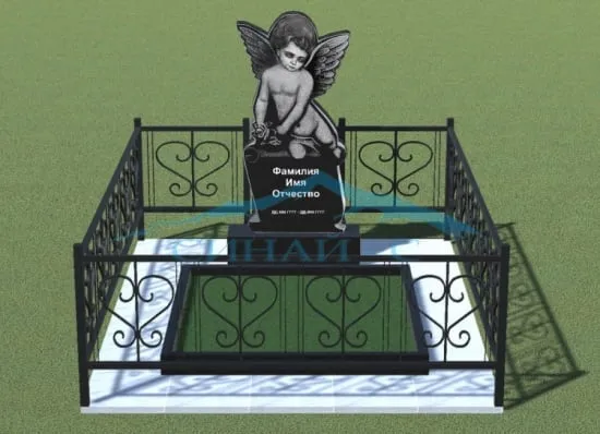 Гранитный памятник "Маленький ангелок"
