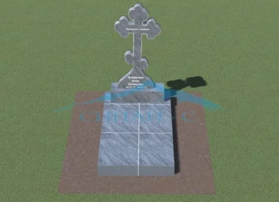 Мраморный памятник "Крест 1"