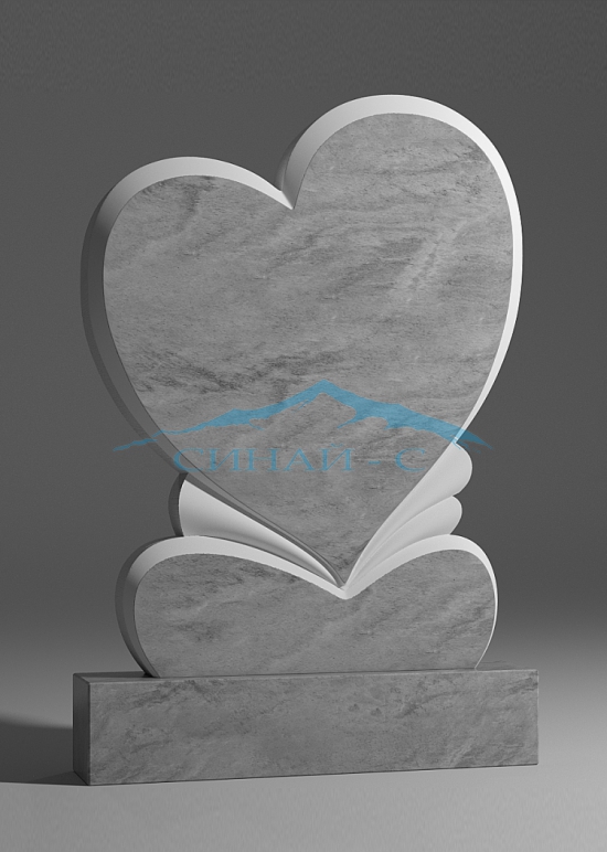 Мраморный памятник "Печальное сердце"