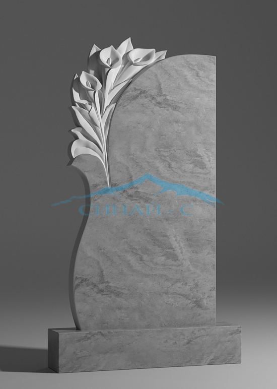 Мраморный памятник "Цветы каллы"