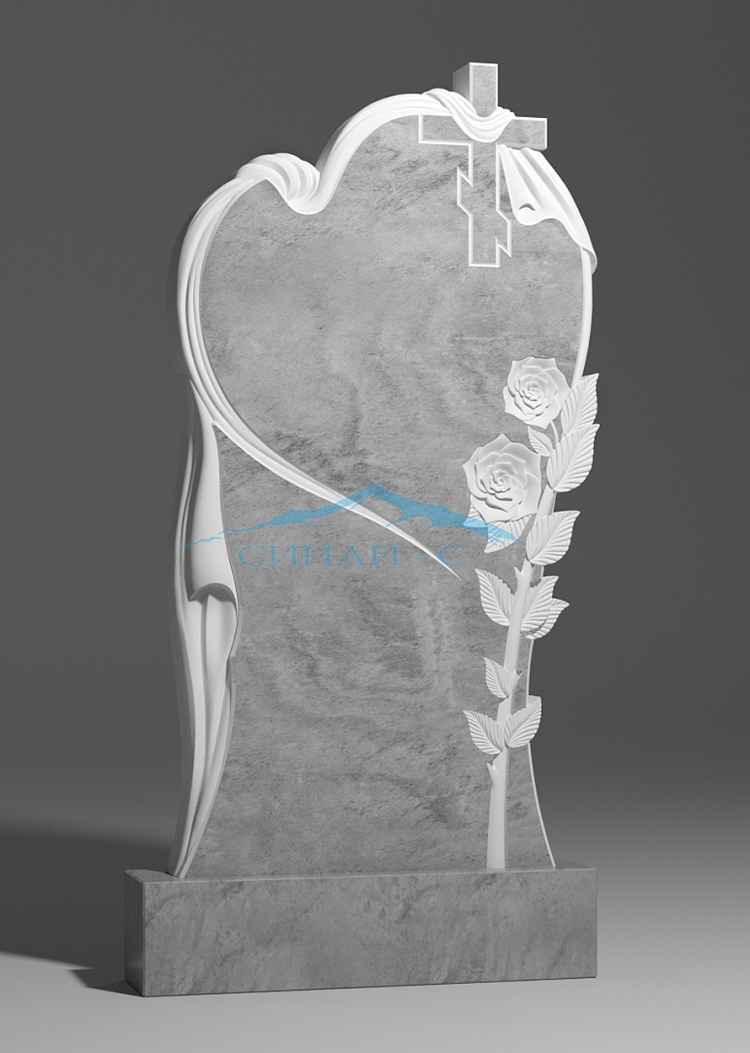 Мраморный памятник ФР-643 на могилу по цене по запросу | Синай-С