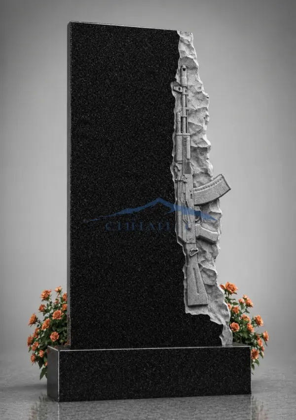 Гранитный памятник "Честь и служба"