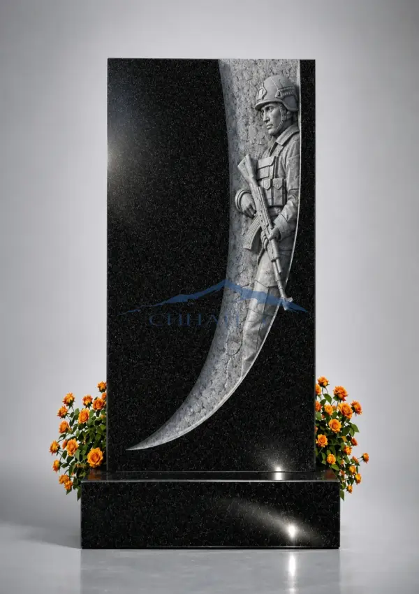 Гранитный памятник "Воинский След"