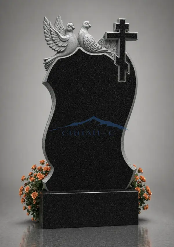 Гранитный памятник "Голуби тишины"