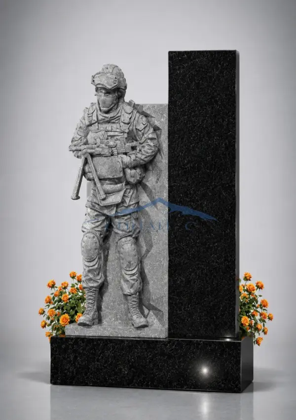 Гранитный памятник "На передовой"