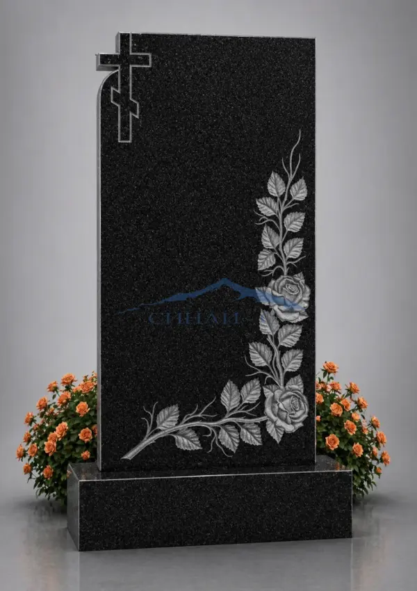 Гранитный памятник "Роза скорби"