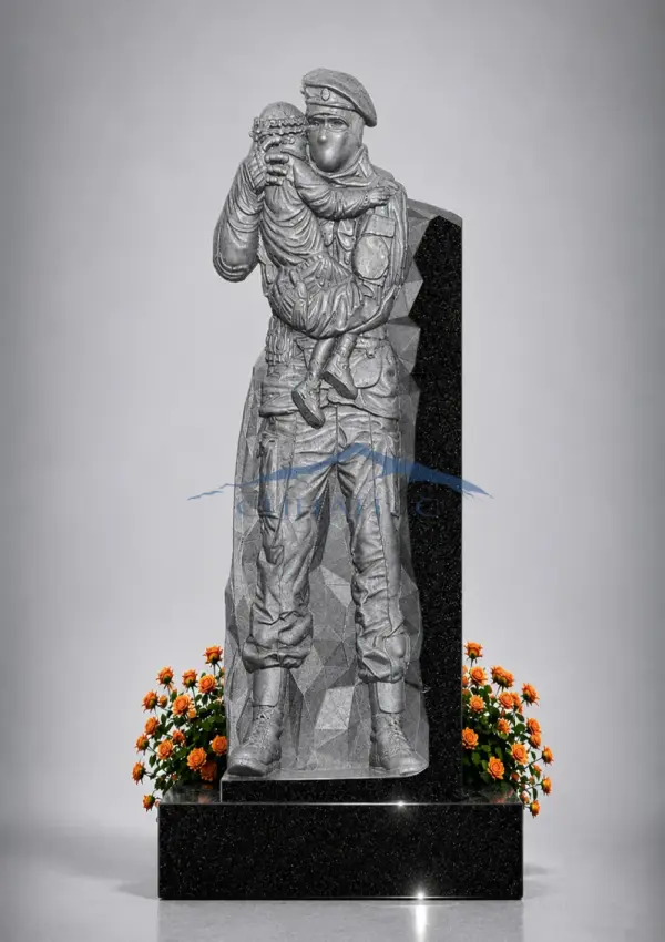 Гранитный памятник "Сердце воина"