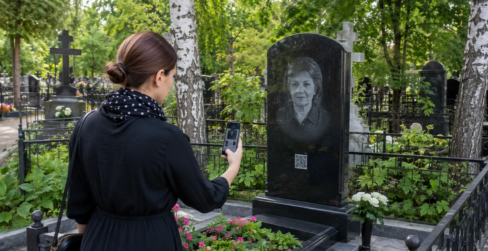 QR-код на памятнике — связь с памятью