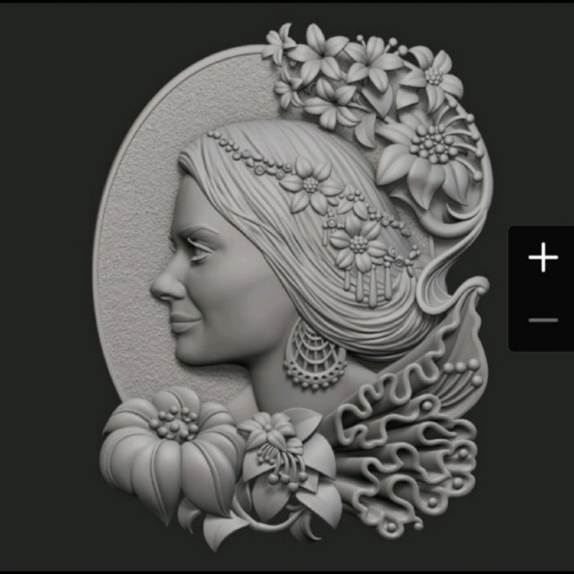 Скульптура девушки на могилу из мрамора 3D модель