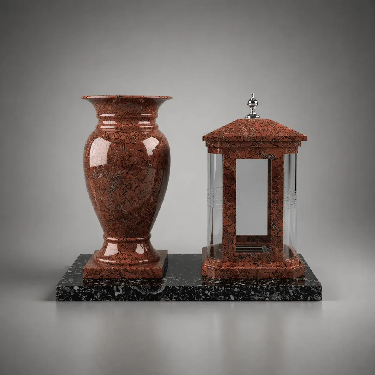 Гранитные вазы на могилу и лампады купить в Саратове и Энгельсе